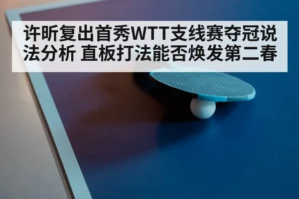 许昕复出首秀WTT支线赛夺冠说法分析 直板打法能否焕发第二春